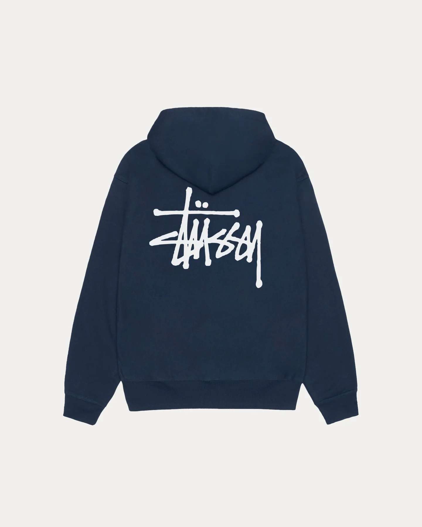 Basic Stussy Zip Navy Hoodie