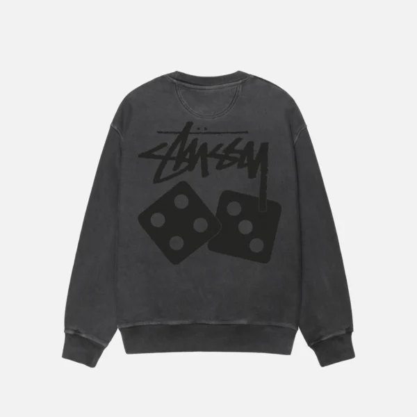 Dice Black Sweatshirt Dyed